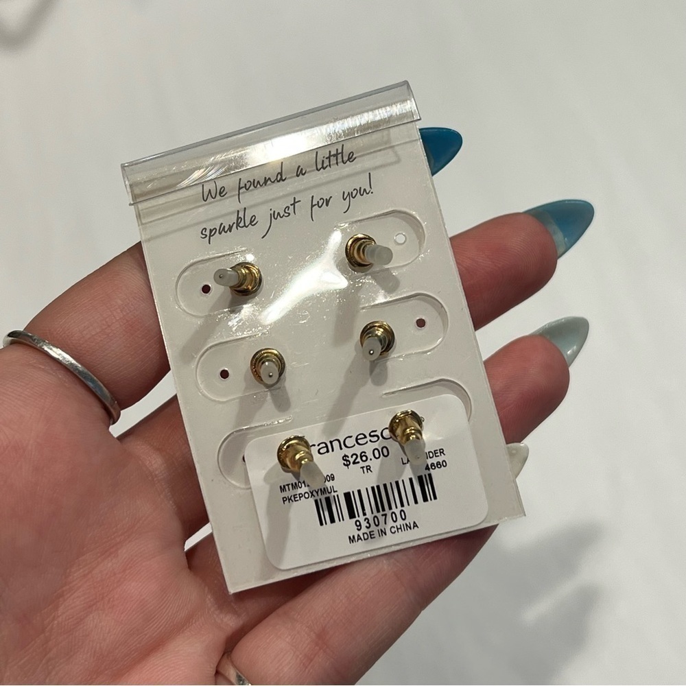 Francescas Pastel Mini Hoop Earring Set - Picture 4 of 4